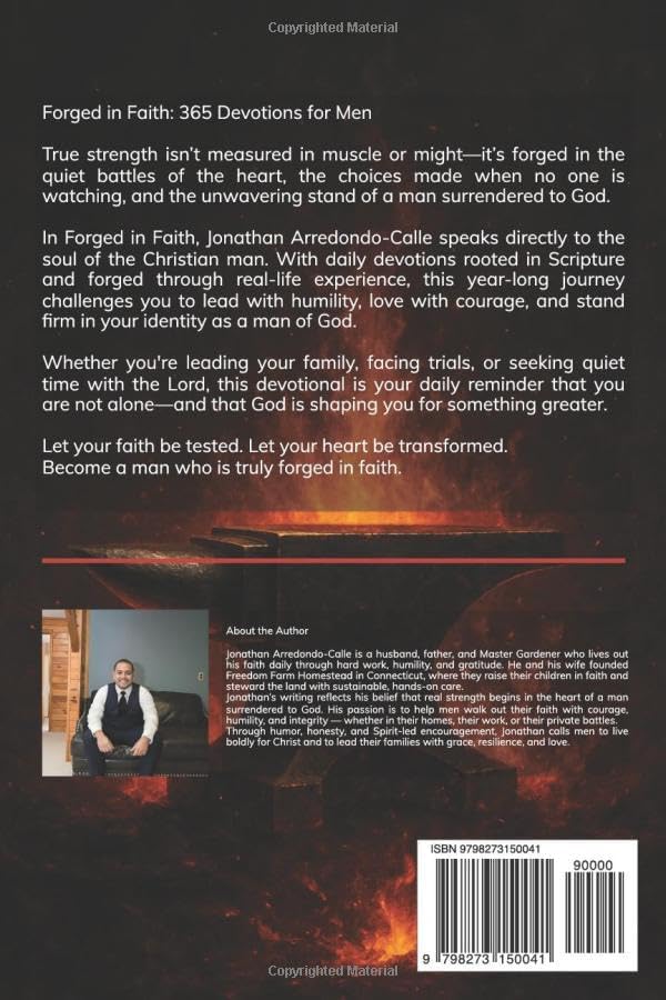 Forged in Faith 365 daily devotional for men – faith based book by Forged By Faith Supply Co